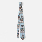 Schnauzer (Miniature) Painting - Cute Original Dog ネクタイ (裏面)