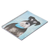Schnauzer (Miniature) Painting - Cute Original Dog ノートブック (左側)