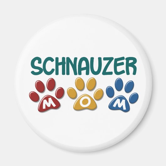 SCHNAUZER Mom Paw Print 1 マグネット (正面)