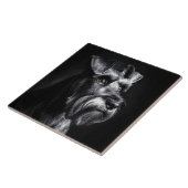 Schnauzer Monochrome Portrait タイル (側面)