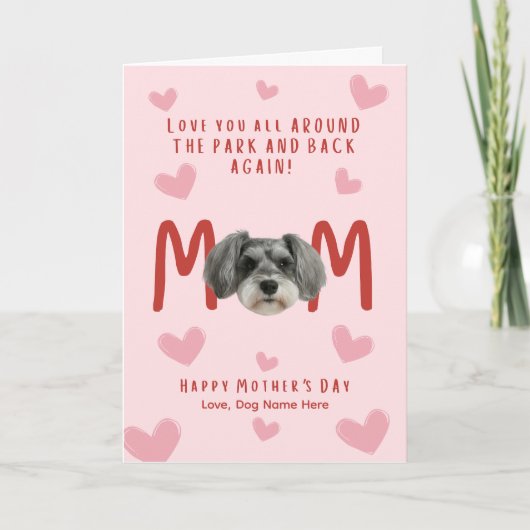 schnauzer Mother Day Card カード (正面)