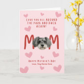 schnauzer Mother Day Card カード (黄色い花)