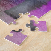 Schnauzer Puppy Fantasy Roses Dog Art ジグソーパズル (側面)