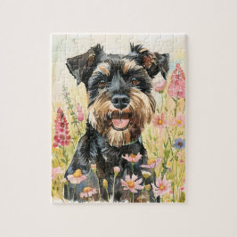 Schnauzer Puzzle – Dog Lover’s Watercolor Jigsaw G ジグソーパズル