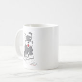 Schnauzer Running コーヒーマグカップ (正面左)