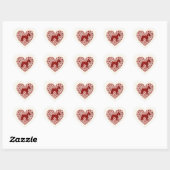 Schnauzer Silhouette Heart Paws Print - Dog Lover ハートシール (シート)