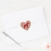 Schnauzer Silhouette Heart Paws Print - Dog Lover ハートシール (封筒)