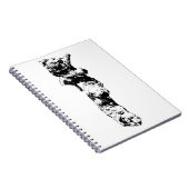 Schnauzer Sketchbook – Black & White Mini Duo ノートブック (右側)