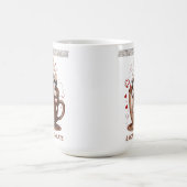 Schnauzer Snuggles & Hot Chocolate コーヒーマグカップ (中央)