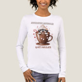 Schnauzer Snuggles & Hot Chocolate トライブレンドＴシャツ (正面)