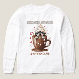 Schnauzer Snuggles & Hot Chocolate トライブレンドＴシャツ