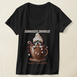 Schnauzer Snuggles & Hot Chocolate Tシャツ