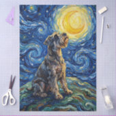 Schnauzer Starry Night Decoupage 薄葉紙 (クラフト)