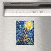 Schnauzer Starry Night Painting マグネット (インサイチュ (食洗機))