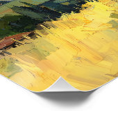 Schnauzer Sunlit Countryside Landscape Art ポスター (コーナー)