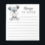 Schnauzer Things to Fetch ノートパッド<br><div class="desc">Adorable Schnauzer things to fetch notepad with lines.  Easy to personalize with your message.  Visit our shop to view a large assortment of dog breeds.</div>