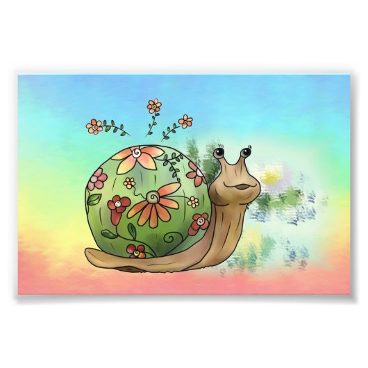 Schnecke am Teich  フォトプリント (正面)