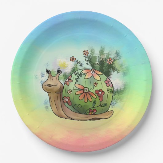 Schnecke am Teich  ペーパープレート (正面)