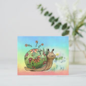 Schnecke am Teich Postkarte ポストカード (スタンド正面)
