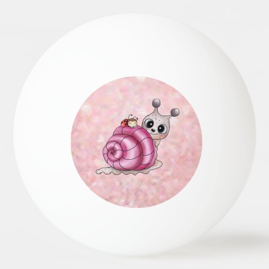 Schneckenhaus pink  卓球ボール (正面)