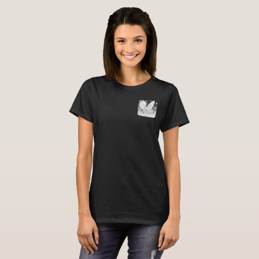 Schneeeule Magische Eule bei Nacht Sternenhimmel Tシャツ (正面フル)