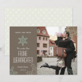 Schneeflocken Foto Weihnachten シーズンカード (正面/裏面)