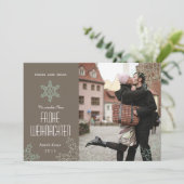 Schneeflocken Foto Weihnachten シーズンカード (スタンド正面)