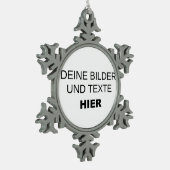 Schneeflocken Weihnachtsbaum-Anhänger gestalten スノーフレークピューターオーナメント (左)