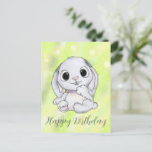 Schneehase Postkarte ポストカード (スタンド正面)
