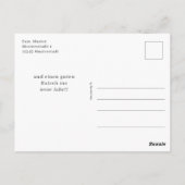 Schneemann in Winterlandschaft -  ポストカード (裏面)