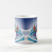 Schneemann in Winterlandschaft -  モーフィングマグカップ (中央)