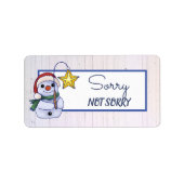 Schneemann mit Stern ラベル (正面)