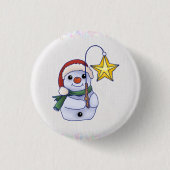 Schneemann mit Stern 缶バッジ (正面)