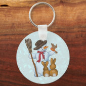 Schneemann mit tieren キーホルダー (正面)