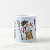 Schneemann mit Tieren コーヒーマグカップ (中央)
