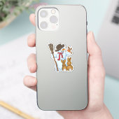 Schneemann mit Tieren シール (スマートフォン)