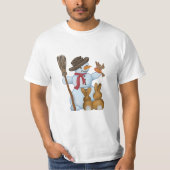 Schneemann mit Tieren Tシャツ (正面)