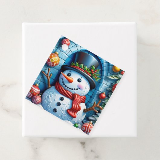 Schneemann mit Weihnachtsdeko - フェイバータグ (インサイチュ)