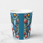 Schneemann mit Weihnachtsdeko - 紙コップ (左)