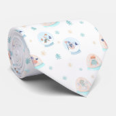 Schneemann Muster  ネクタイ (ロール)