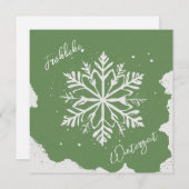 Schneestern auf grünem Hintergrund - Prägeoptik (正面/裏面)