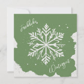 Schneestern auf grünem Hintergrund - Prägeoptik (正面)