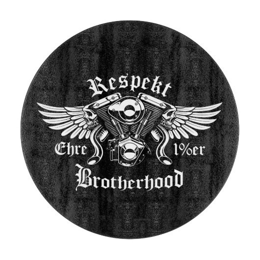 Schneidebrett | Brotherhood Biker Ehre Respekt カッティングボード (正面)