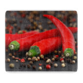 Schneidebrett mit Peperoni カッティングボード (正面)