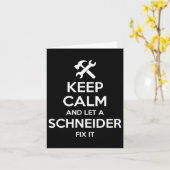 Schneider Funny Surname Birthday Family Tree Reuni カード (黄色い花)