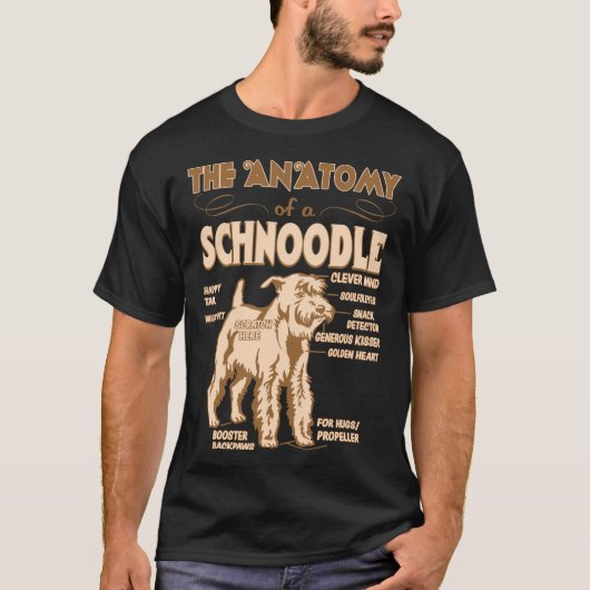 Schnoodleペット恋人のギフトの解剖学 Tシャツ (正面)