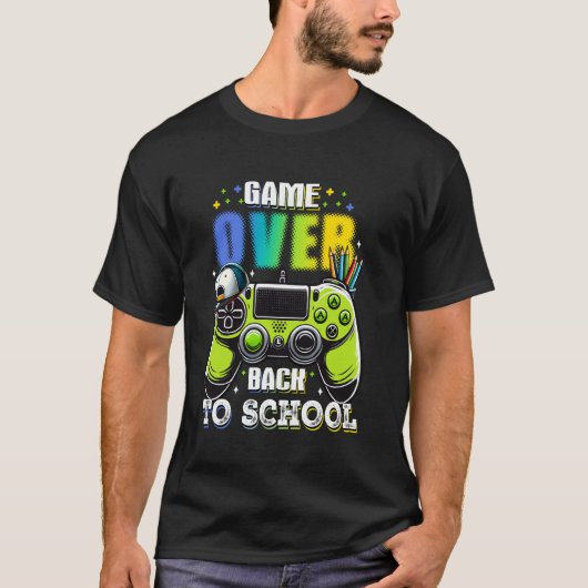 Schoに戻る男の子のゲームのための新学期 Tシャツ (正面)