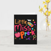 Schoに戻恋しく思る学校の小さなプレKの最初の日 カード (黄色い花)