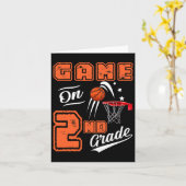 Schoの2年生バスケットボール1日目のゲーム カード (黄色い花)