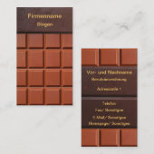 Schokolade -  Visitenkartenvorlage 名刺 (正面/裏面)